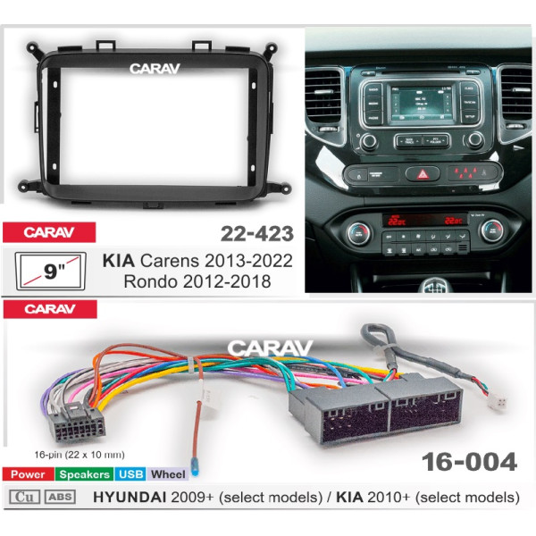 Комплект для установки KIA Carens 2013-2022, Rondo 2012-2018