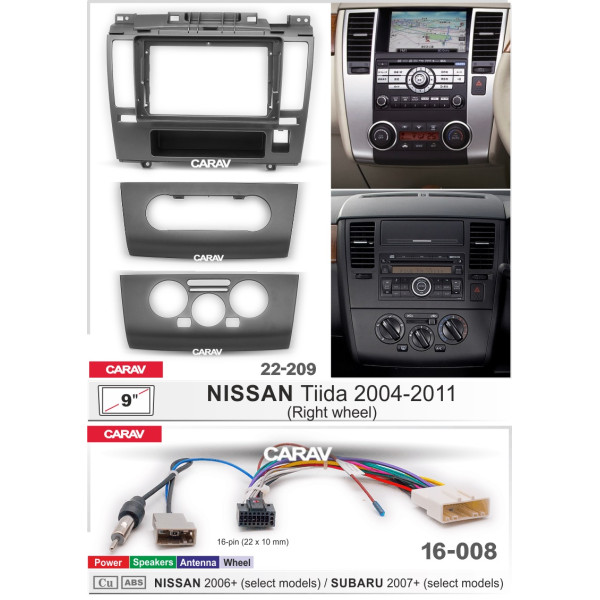 Комплект для установки NISSAN Tiida 2004-2011 Right Weel 