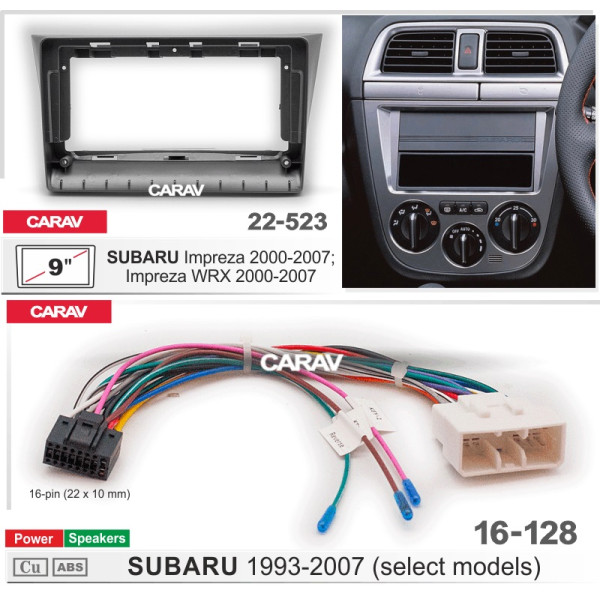 Комплект для установки SUBARU Impreza 2000-2007, Impreza WRX 2000-2007