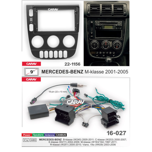 Комплект для установки MERCEDES-BENZ M-Klasse 1997-2001 