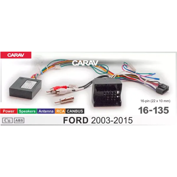 FORD 2003-2015 Power + Speakers + Antenna + RCA + CANBUS HiWorld